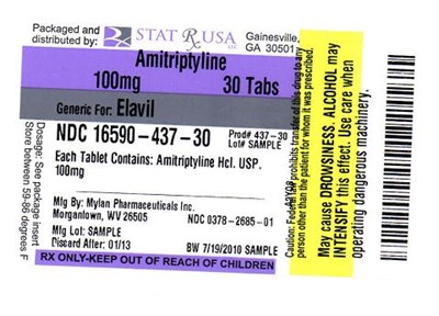AMITRIPTYLINE 100MG LABEL.jpg AMITRIPTYLINE 100MG LABEL IMAGE - AMITRIPTYLINE 100MG LABEL